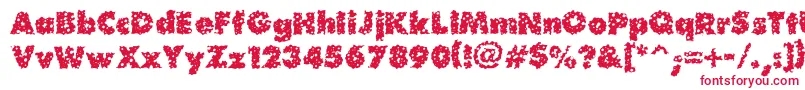 フォントWaterhole – 白い背景に赤い文字