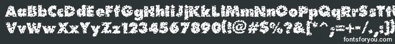 フォントWaterhole – 黒い背景に白い文字