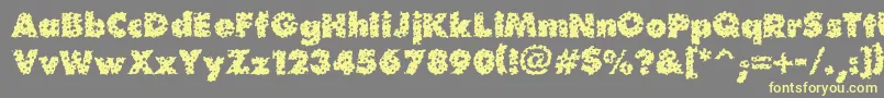 Waterhole Font – Yellow Fonts on Gray Background
