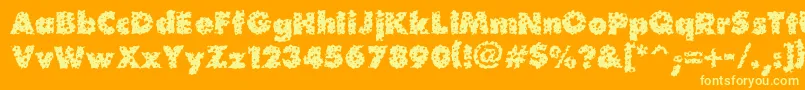 Waterhole Font – Yellow Fonts on Orange Background