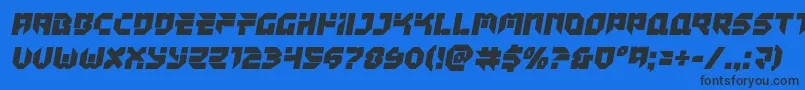 Tokyodrifter Font – Black Fonts on Blue Background