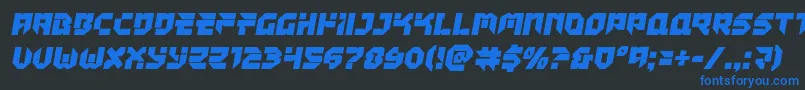 Tokyodrifter Font – Blue Fonts on Black Background
