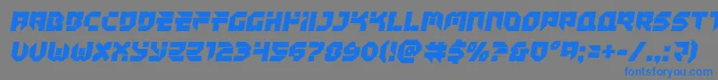 フォントTokyodrifter – 灰色の背景に青い文字