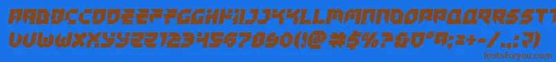 Tokyodrifter Font – Brown Fonts on Blue Background
