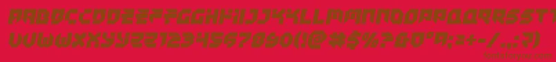Tokyodrifter Font – Brown Fonts on Red Background