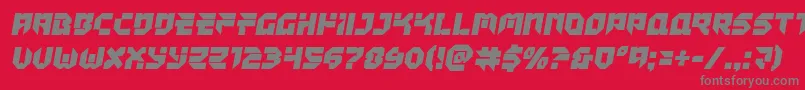 Tokyodrifter Font – Gray Fonts on Red Background