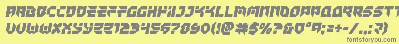 Tokyodrifter Font – Gray Fonts on Yellow Background
