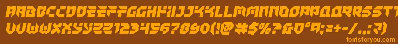 Tokyodrifter Font – Orange Fonts on Brown Background