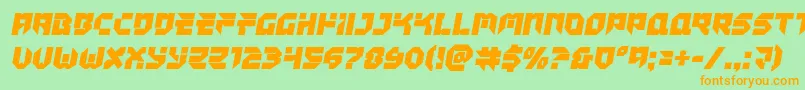 Tokyodrifter Font – Orange Fonts on Green Background
