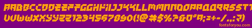 Tokyodrifter Font – Orange Fonts on Purple Background