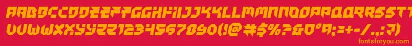 Tokyodrifter Font – Orange Fonts on Red Background