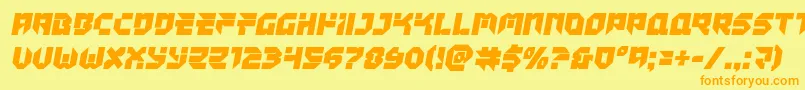 Tokyodrifter Font – Orange Fonts on Yellow Background
