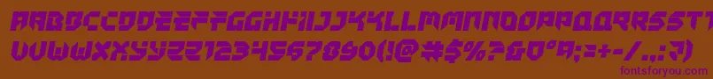 Tokyodrifter Font – Purple Fonts on Brown Background