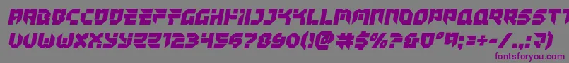 フォントTokyodrifter – 紫色のフォント、灰色の背景