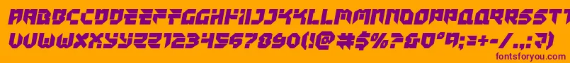 Tokyodrifter Font – Purple Fonts on Orange Background