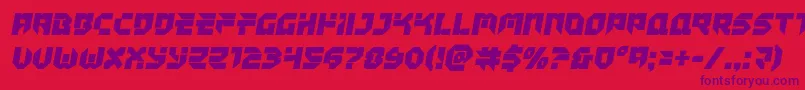 Tokyodrifter Font – Purple Fonts on Red Background