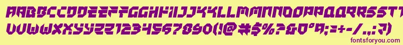 Tokyodrifter Font – Purple Fonts on Yellow Background