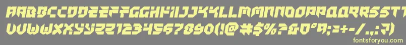 Tokyodrifter Font – Yellow Fonts on Gray Background