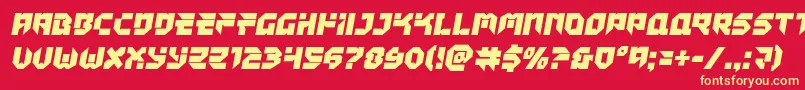 Tokyodrifter Font – Yellow Fonts on Red Background