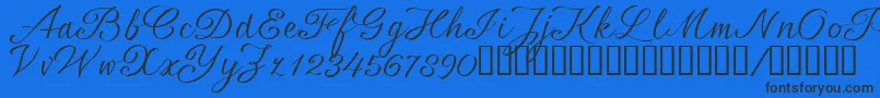 SrsaBT Font – Black Fonts on Blue Background