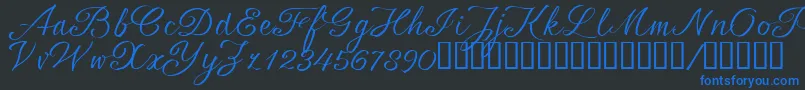 SrsaBT Font – Blue Fonts on Black Background