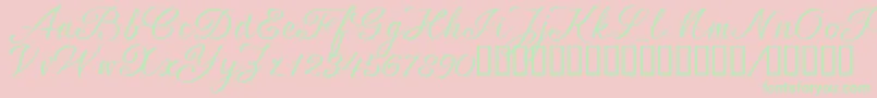SrsaBT Font – Green Fonts on Pink Background
