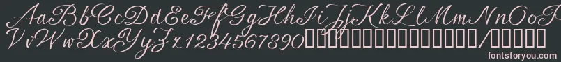 SrsaBT Font – Pink Fonts on Black Background