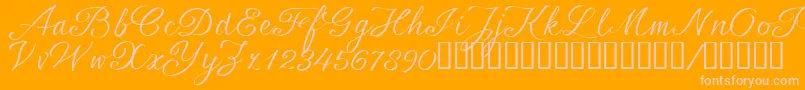 SrsaBT Font – Pink Fonts on Orange Background