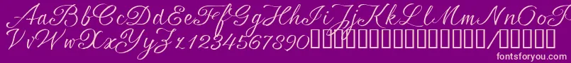 SrsaBT Font – Pink Fonts on Purple Background