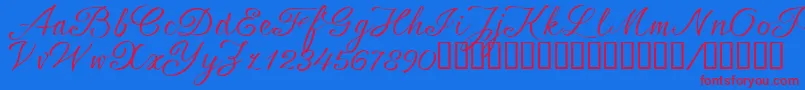 SrsaBT Font – Red Fonts on Blue Background