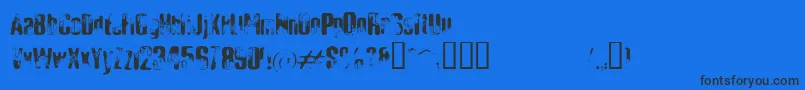 ElliotsBadDay4 Font – Black Fonts on Blue Background