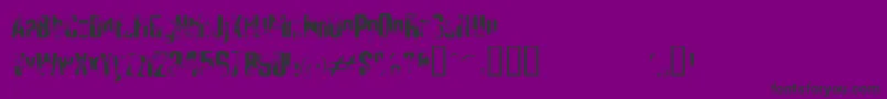 Fonte ElliotsBadDay4 – fontes pretas em um fundo violeta