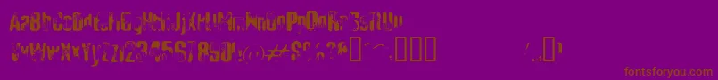Czcionka ElliotsBadDay4 – brązowe czcionki na fioletowym tle