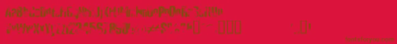ElliotsBadDay4 Font – Brown Fonts on Red Background