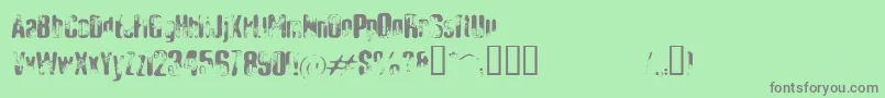 ElliotsBadDay4 Font – Gray Fonts on Green Background