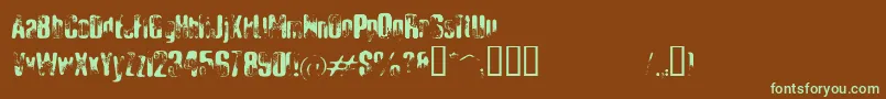 ElliotsBadDay4 Font – Green Fonts on Brown Background