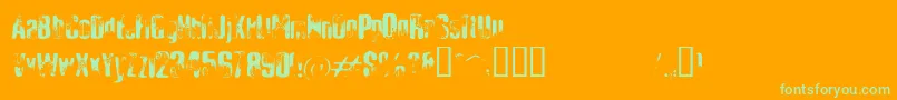 Шрифт ElliotsBadDay4 – зелёные шрифты на оранжевом фоне