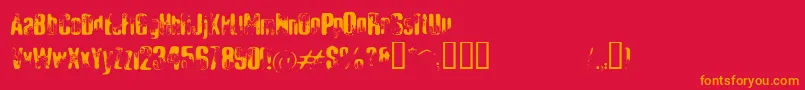 ElliotsBadDay4 Font – Orange Fonts on Red Background