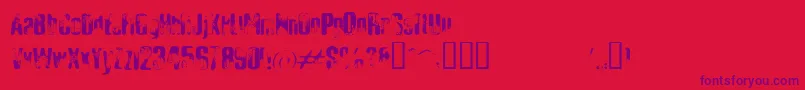 ElliotsBadDay4-fontti – violetit fontit punaisella taustalla