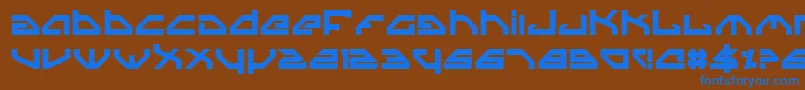 Spyv3b Font – Blue Fonts on Brown Background