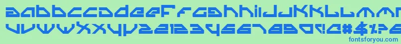 Spyv3b Font – Blue Fonts on Green Background