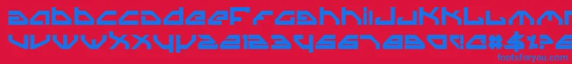 Spyv3b Font – Blue Fonts on Red Background