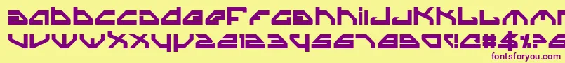 Spyv3b Font – Purple Fonts on Yellow Background