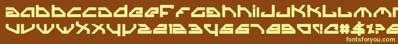 Spyv3b Font – Yellow Fonts on Brown Background