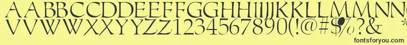 Monogramstoolbox Font – Black Fonts on Yellow Background