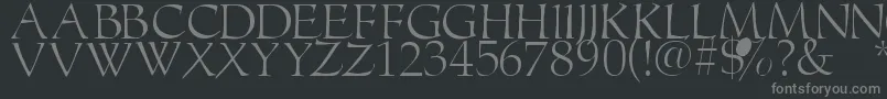 Monogramstoolbox Font – Gray Fonts on Black Background