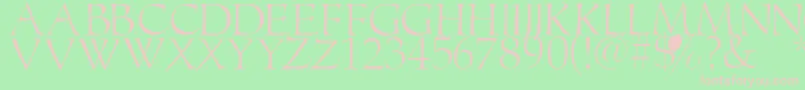 Monogramstoolbox Font – Pink Fonts on Green Background