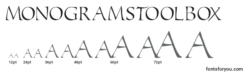 Размеры шрифта Monogramstoolbox