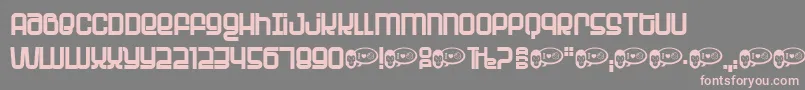 Planet ffy Font – Pink Fonts on Gray Background