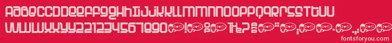 Planet ffy Font – Pink Fonts on Red Background